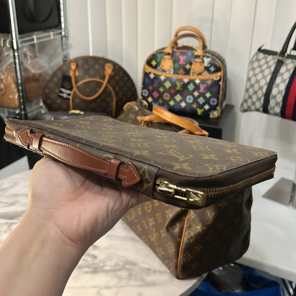 Louis Vuitton Brown Monogram Canvas Hand Pouch
